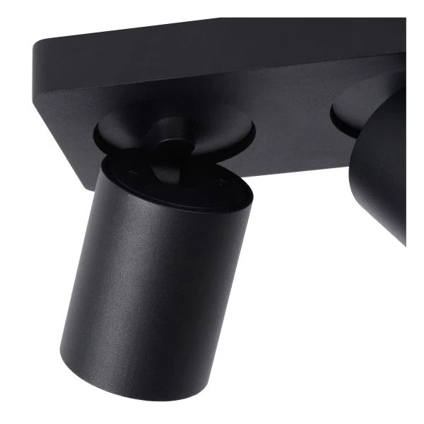 Lucide NIGEL - Ceiling spotlight - LED Dim to warm - GU10 - 2x5W 2200K/3000K - Black - detail 3